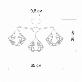 Люстра на штанге Vitaluce V4258 V4258-0/3PL в Губкинском - gubkinskiy.mebel24.online | фото 2