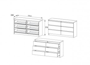 МОРИ МК 1386 Комод (Графит) в Губкинском - gubkinskiy.mebel24.online | фото 3