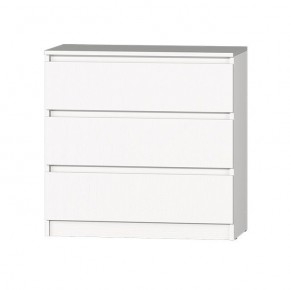МС "Хилтон" Комод №2 800 (3 ящ.) белый текстурный в Губкинском - gubkinskiy.mebel24.online | фото 2