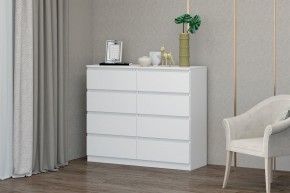 МС "Хилтон" Комод №3 1200 (8 ящ.) белый текстурный в Губкинском - gubkinskiy.mebel24.online | фото