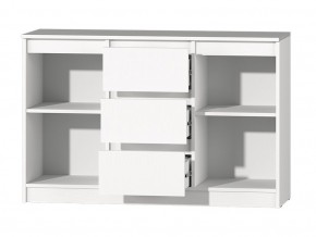 МС "Хилтон" Комод №4 1200 (белый текстурный) в Губкинском - gubkinskiy.mebel24.online | фото 3