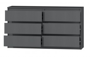 МС "Хилтон" Комод №5 1400 (6 ящ.) графит в Губкинском - gubkinskiy.mebel24.online | фото 3