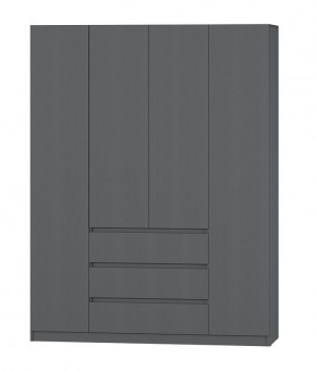 МС "Хилтон" Шкаф №1 1600 (Графит) в Губкинском - gubkinskiy.mebel24.online | фото