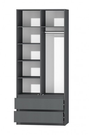 МС "Хилтон" Шкаф №3 900 (Графит) в Губкинском - gubkinskiy.mebel24.online | фото 3