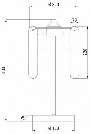 Настольная лампа декоративная Eurosvet Claire 01170/3 золото в Губкинском - gubkinskiy.mebel24.online | фото 3