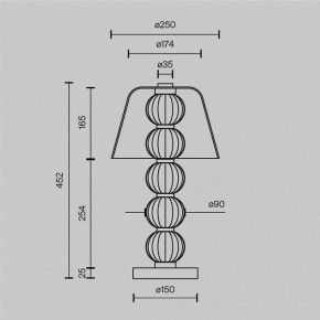 Настольная лампа декоративная Maytoni Amulet MOD555TL-L8G3K в Губкинском - gubkinskiy.mebel24.online | фото 4