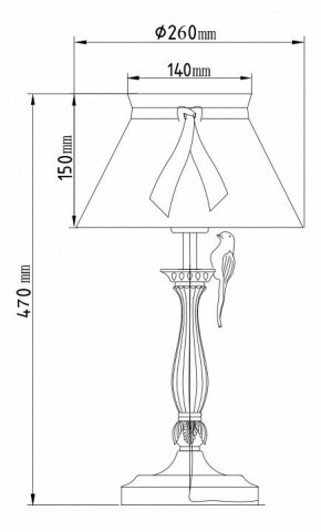 Настольная лампа декоративная Maytoni Bird ARM013-11-W в Губкинском - gubkinskiy.mebel24.online | фото 5
