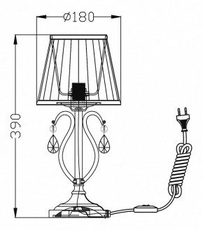 Настольная лампа декоративная Maytoni Brionia ARM172-01-G в Губкинском - gubkinskiy.mebel24.online | фото 2