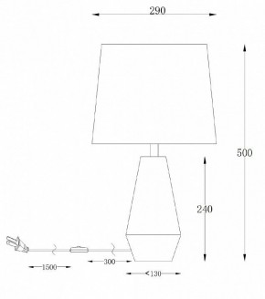 Настольная лампа декоративная Maytoni Calvin Table Z181-TL-01-B в Губкинском - gubkinskiy.mebel24.online | фото 2