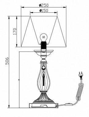 Настольная лампа декоративная Maytoni Demitas RC024-TL-01-R в Губкинском - gubkinskiy.mebel24.online | фото 3