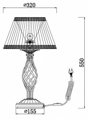 Настольная лампа декоративная Maytoni Grace RC247-TL-01-R в Губкинском - gubkinskiy.mebel24.online | фото 3