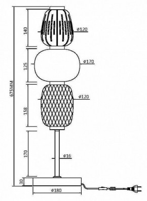 Настольная лампа декоративная Maytoni Pattern MOD267TL-L28CH3K в Губкинском - gubkinskiy.mebel24.online | фото 4