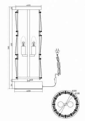 Настольная лампа декоративная Maytoni Puntes MOD043TL-02G в Губкинском - gubkinskiy.mebel24.online | фото 3