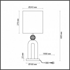 Настольная лампа декоративная Odeon Light Bagel 5410/1T в Губкинском - gubkinskiy.mebel24.online | фото 4