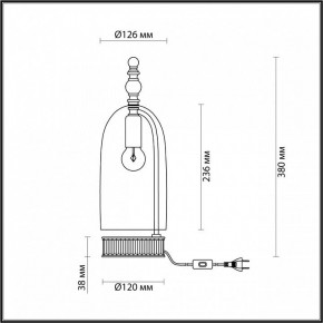 Настольная лампа декоративная Odeon Light Bell 4892/1T в Губкинском - gubkinskiy.mebel24.online | фото 6