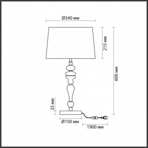 Настольная лампа декоративная Odeon Light Homi 5040/1T в Губкинском - gubkinskiy.mebel24.online | фото 4