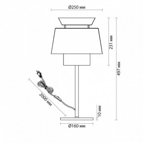 Настольная лампа декоративная Odeon Light Kressa 4992/1TA в Губкинском - gubkinskiy.mebel24.online | фото 4