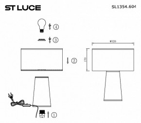 Настольная лампа декоративная ST-Luce Jackie SL1354.604.01 в Губкинском - gubkinskiy.mebel24.online | фото 5