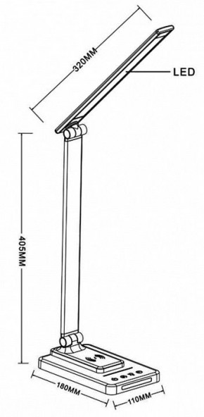 Настольная лампа офисная Arte Lamp William A5122LT-1WH в Губкинском - gubkinskiy.mebel24.online | фото 3