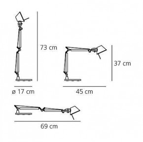 Настольная лампа офисная Artemide  A001300 в Губкинском - gubkinskiy.mebel24.online | фото 4
