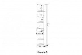 НИКОЛЬ 6 Пенал в Губкинском - gubkinskiy.mebel24.online | фото 2