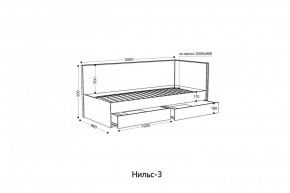 НИЛЬС - 3 Кровать с ортопедом 900 в Губкинском - gubkinskiy.mebel24.online | фото 2