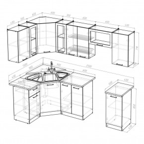 ОЛЬГА Кухонный гарнитур Оптима 1 (1300*2500 мм) в Губкинском - gubkinskiy.mebel24.online | фото 2