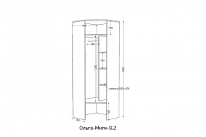 ОЛЬГА-МИЛК 9.2 Шкаф угловой с зеркалом в Губкинском - gubkinskiy.mebel24.online | фото 2