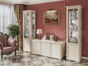 ПАРМА Гостиная Пенал стекло (Сандал светлый) в Губкинском - gubkinskiy.mebel24.online | фото 3