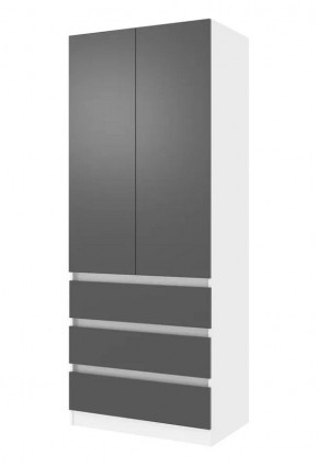 ПАРУС Шкаф 2-х ств. 800 (белый/графит) в Губкинском - gubkinskiy.mebel24.online | фото