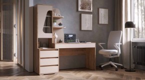 ПИФАГОР Стол компьютерный (дуб вотан/кашемир) в Губкинском - gubkinskiy.mebel24.online | фото