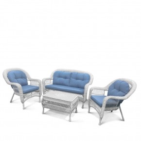 Плетеный комплект для отдыха из искусственного ротанга  LV-520 White/Blue в Губкинском - gubkinskiy.mebel24.online | фото 2