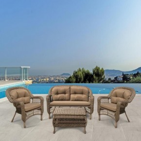 Плетеный комплект для отдыха LV-520BB Beige/Beige в Губкинском - gubkinskiy.mebel24.online | фото 2