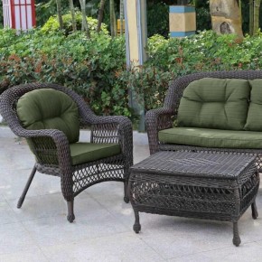 Плетеный комплект для отдыха LV-520BG Brown/Green в Губкинском - gubkinskiy.mebel24.online | фото 3