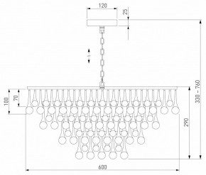 Подвесная люстра Bogate-s Gutta 476/8 в Губкинском - gubkinskiy.mebel24.online | фото 5