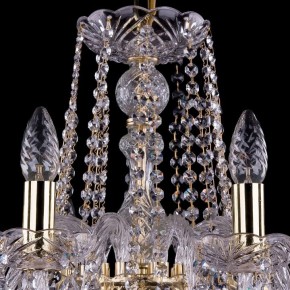 Подвесная люстра Bohemia Ivele Crystal 1402 1402/10/240/G/Leafs в Губкинском - gubkinskiy.mebel24.online | фото 4