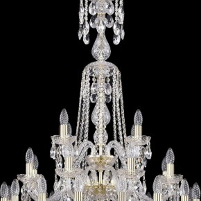 Подвесная люстра Bohemia Ivele Crystal 1402 1402/16+8+4/300/XL-123/3D/G в Губкинском - gubkinskiy.mebel24.online | фото 5