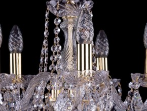 Подвесная люстра Bohemia Ivele Crystal 1402 1402/5/141/G/Leafs в Губкинском - gubkinskiy.mebel24.online | фото 3