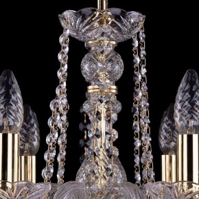 Подвесная люстра Bohemia Ivele Crystal 1402 1402/6/160/G/Leafs в Губкинском - gubkinskiy.mebel24.online | фото 4