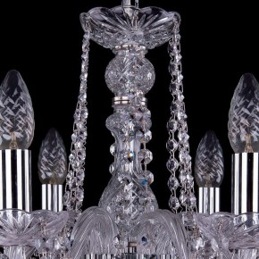 Подвесная люстра Bohemia Ivele Crystal 1402 1402/6/160/Ni/Leafs в Губкинском - gubkinskiy.mebel24.online | фото 4