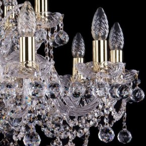 Подвесная люстра Bohemia Ivele Crystal 1411 1411/10+5/240/G/Balls в Губкинском - gubkinskiy.mebel24.online | фото 2