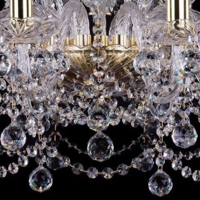 Подвесная люстра Bohemia Ivele Crystal 1411 1411/10+5/240/G/Balls в Губкинском - gubkinskiy.mebel24.online | фото 3