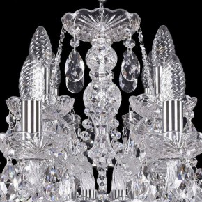 Подвесная люстра Bohemia Ivele Crystal 1411 1411/8+4/195/Ni в Губкинском - gubkinskiy.mebel24.online | фото 4
