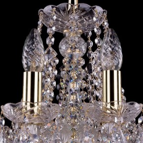 Подвесная люстра Bohemia Ivele Crystal 1413 1413/10/165/G/Leafs в Губкинском - gubkinskiy.mebel24.online | фото 4