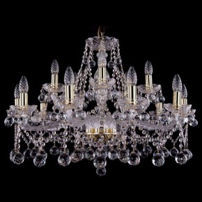 Подвесная люстра Bohemia Ivele Crystal 1413 1413/10+5/300/G/Balls в Губкинском - gubkinskiy.mebel24.online | фото