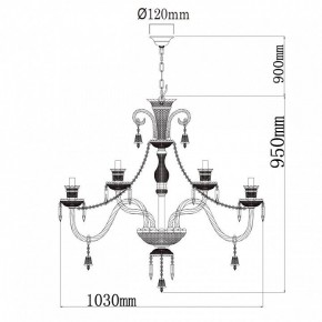 Подвесная люстра Chiaro Барселона 6 313012418 в Губкинском - gubkinskiy.mebel24.online | фото 8