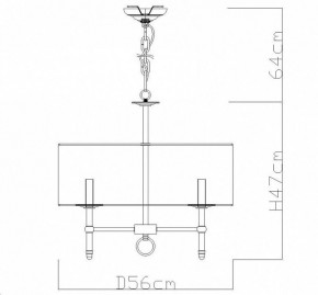 Подвесная люстра Divinare Candela 1162/01 LM-5 в Губкинском - gubkinskiy.mebel24.online | фото 4