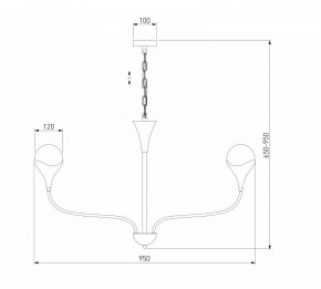 Подвесная люстра Eurosvet Calyx 60169/8 никель в Губкинском - gubkinskiy.mebel24.online | фото 3