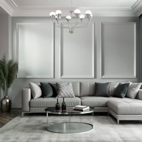 Подвесная люстра Eurosvet Calyx 60169/8 никель в Губкинском - gubkinskiy.mebel24.online | фото 4