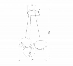 Подвесная люстра Eurosvet Emisfero 50083/3 LED золото в Губкинском - gubkinskiy.mebel24.online | фото 6